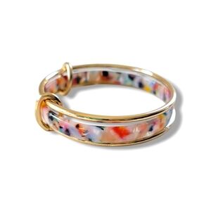 LOFT | NWOT Pretty Multicolor Gold Tone 3 Tier Bangle Bracelet